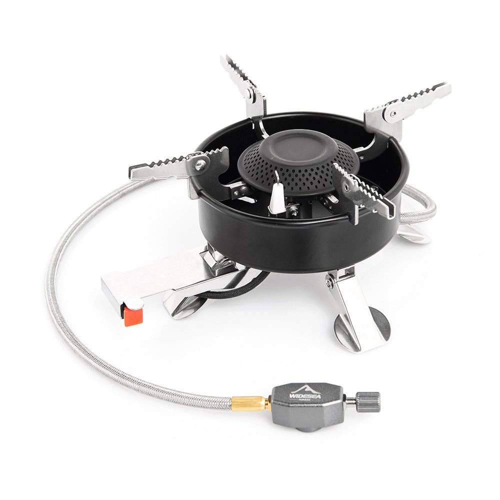 WIDESEA WSS-508 Stainless Steel 3200W Single Head Foldable Gas Stove for Outdoor Camping WIDESEA WSS-508 Stainless Steel 3200W Single Head Foldable Gas Stove for Outdoor Camping